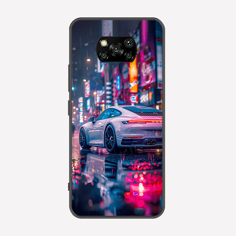Xiaomi Poco X3 Cover - Car Series - Premium Printed Metal soft Bumper shock Proof Case