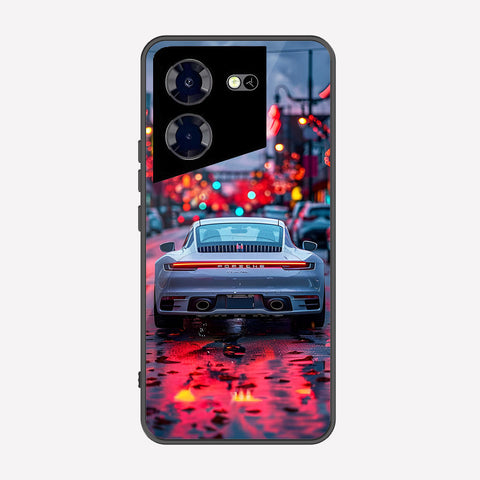 Tecno Pova 5 Pro Cover - Car Series - Premium Printed Metal soft Bumper shock Proof Case