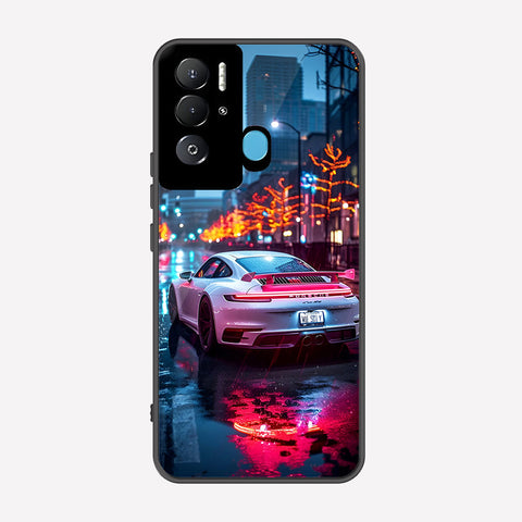 Tecno Pova Neo Cover - Car Series - Premium Printed Metal soft Bumper shock Proof Case