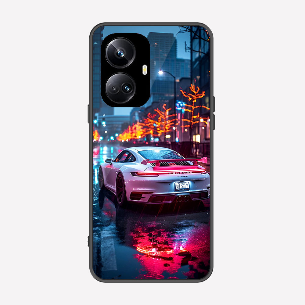 Realme 10 Pro Plus Cover - Car Series - Premium Printed Metal soft Bumper shock Proof Case