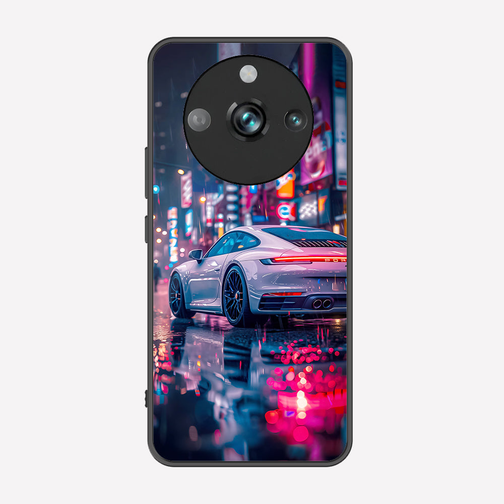 Realme 11 Pro Cover - Car Series - Premium Printed Metal soft Bumper shock Proof Case