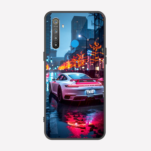 Realme 5s Cover - Car Series - Premium Printed Metal soft Bumper shock Proof Case