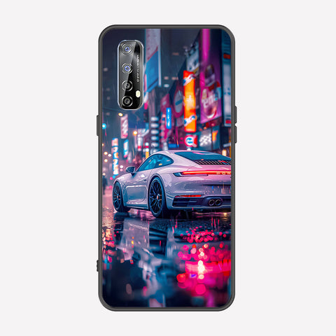 Realme 7 Cover - Car Series - Premium Printed Metal soft Bumper shock Proof Case