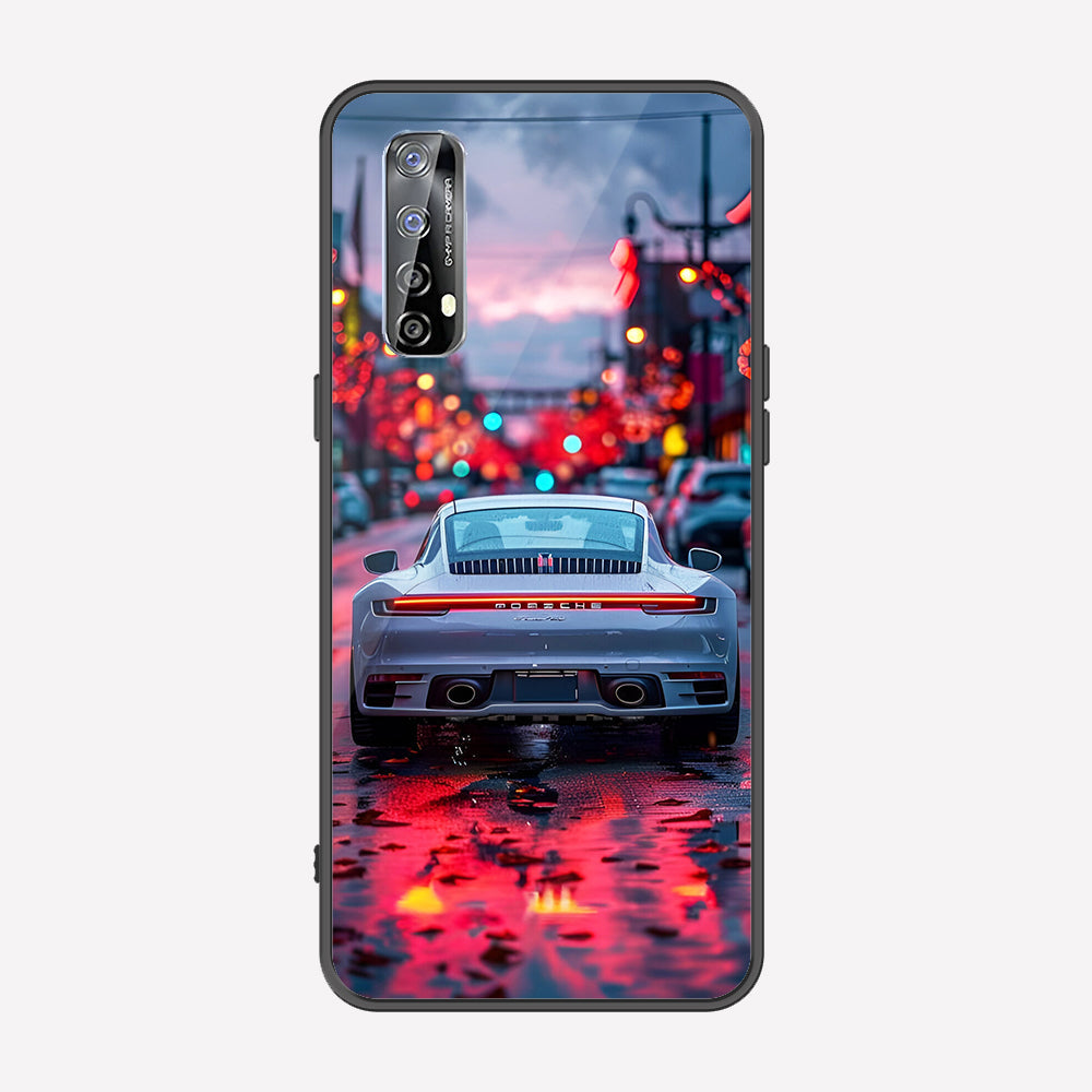 Realme 7 Cover - Car Series - Premium Printed Metal soft Bumper shock Proof Case
