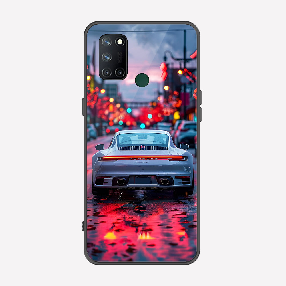Realme 7i Cover - Car Series - Premium Printed Metal soft Bumper shock Proof Case