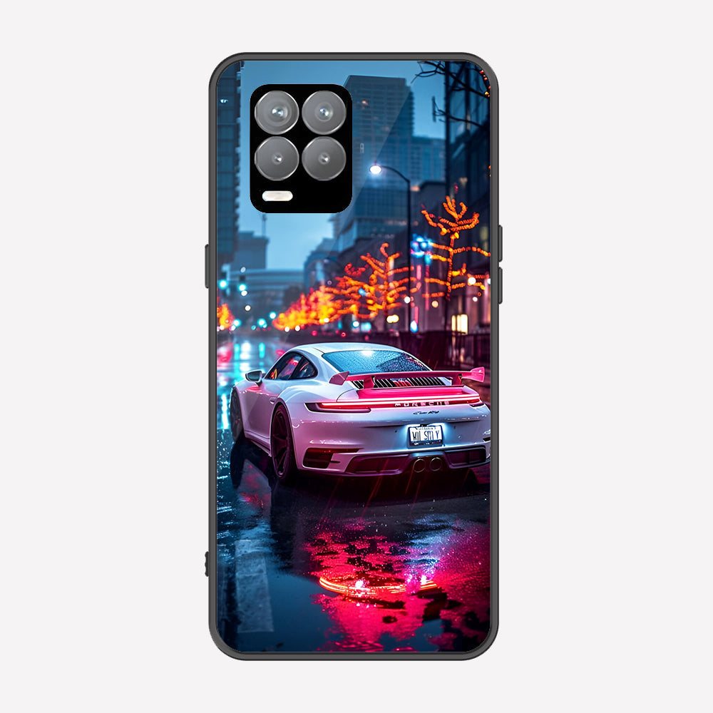 Realme 8 Pro Cover - Car Series - Premium Printed Metal soft Bumper shock Proof Case