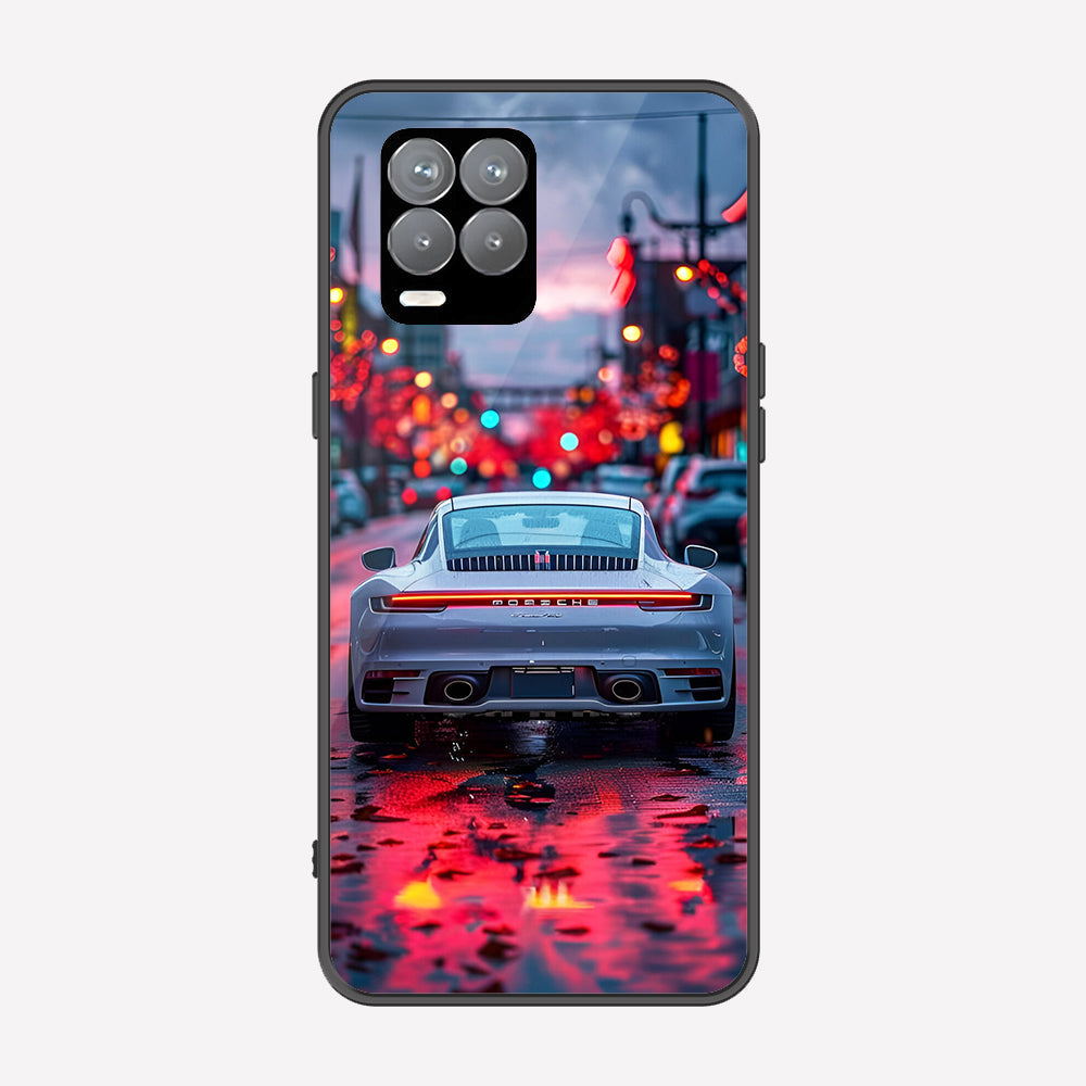 Realme 8 Cover - Car Series - Premium Printed Metal soft Bumper shock Proof Case