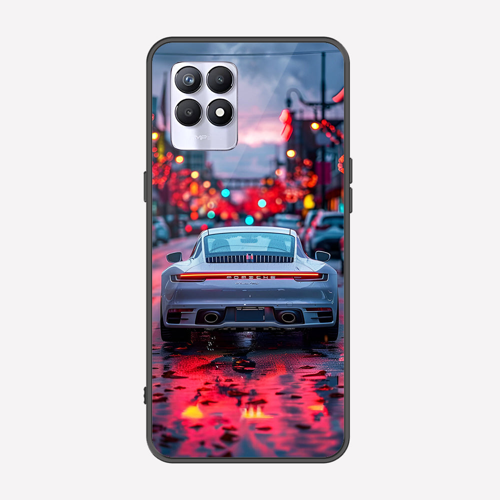 Realme 8i Cover - Car Series - Premium Printed Metal soft Bumper shock Proof Case