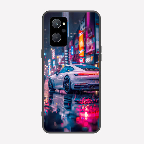 Realme 9i Cover - Car Series - Premium Printed Metal soft Bumper shock Proof Case