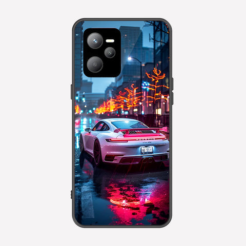 Realme C35 Cover - Car Series - Premium Printed Metal soft Bumper shock Proof Case