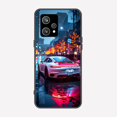 Realme 9 4G Cover - Car Series - Premium Printed Metal soft Bumper shock Proof Case