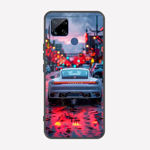 Realme C15 Cover - Car Series - Premium Printed Metal soft Bumper shock Proof Case