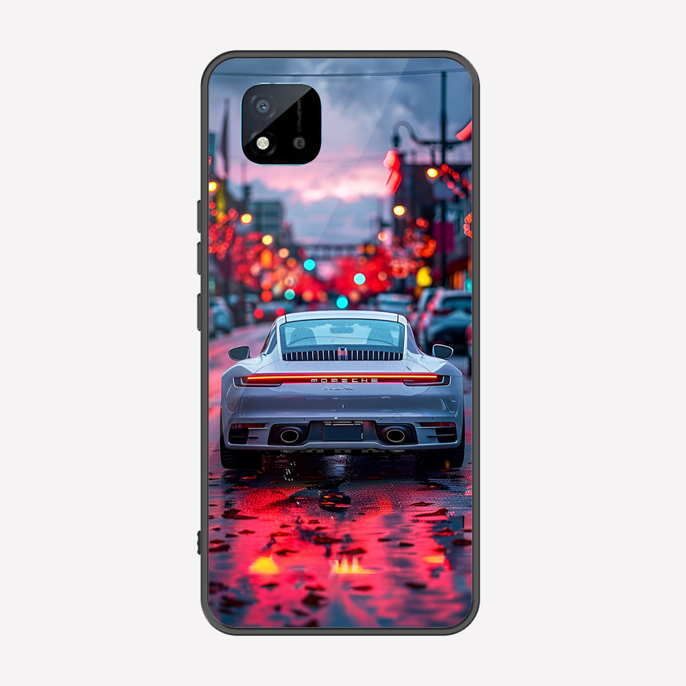 Realme Narzo 50i Cover - Car Series - Premium Printed Metal soft Bumper shock Proof Case