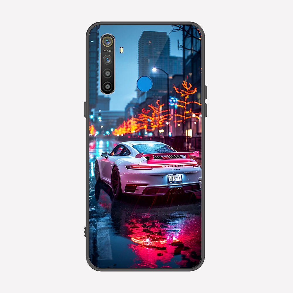 Realme C3 Cover - Car Series - Premium Printed Metal soft Bumper shock Proof Case
