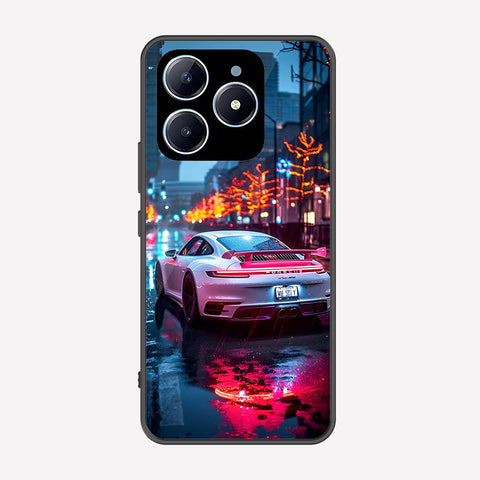 Realme C63 Cover - Car Series - Premium Printed Metal soft Bumper shock Proof Case