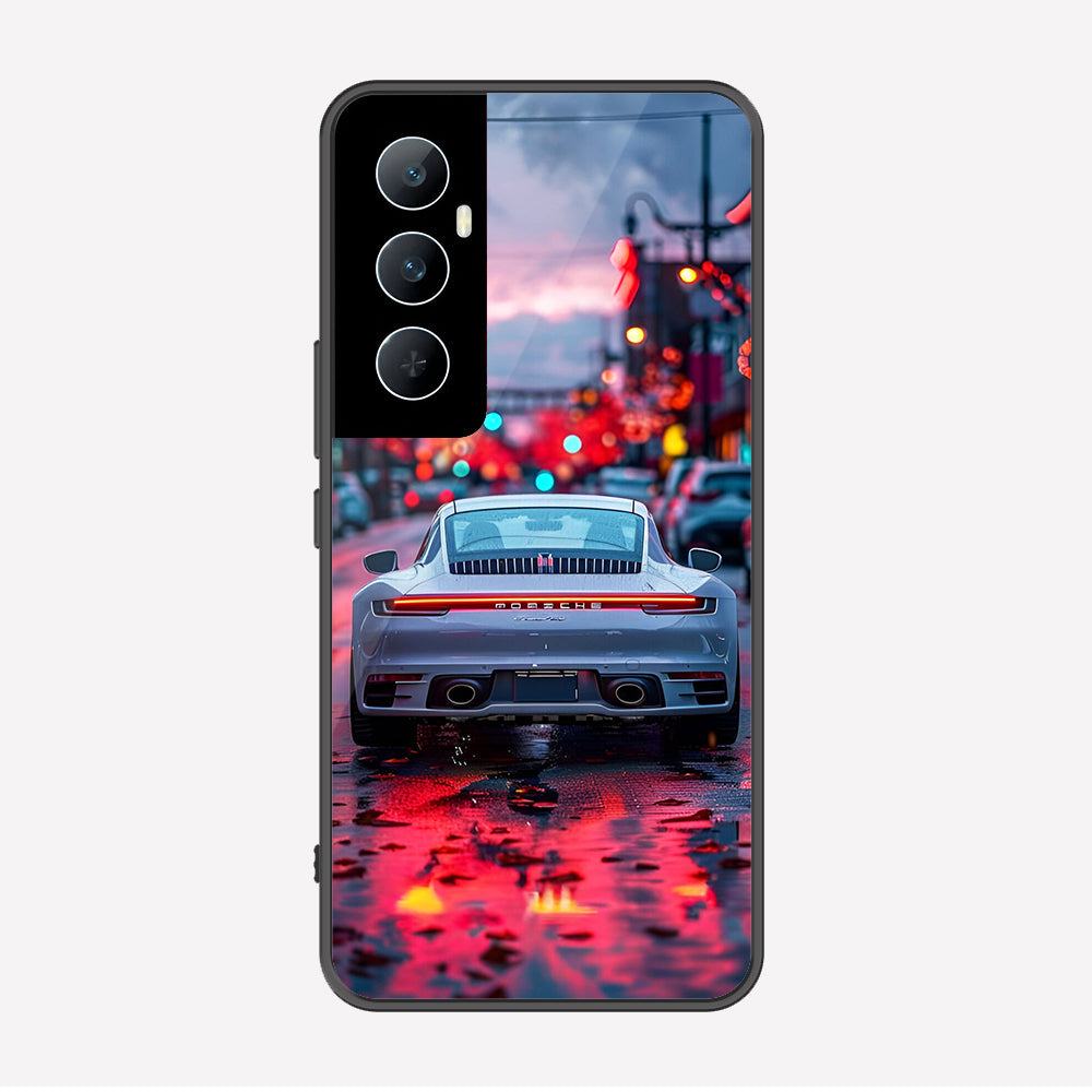 Realme C65 Cover - Car Series - Premium Printed Metal soft Bumper shock Proof Case