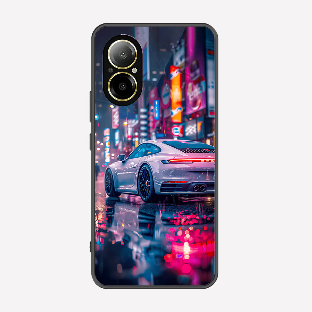 Realme C67 4G Cover - Car Series - Premium Printed Metal soft Bumper shock Proof Case