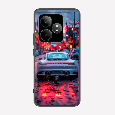 Realme GT 6 Cover - Car Series - Premium Printed Metal soft Bumper shock Proof Case