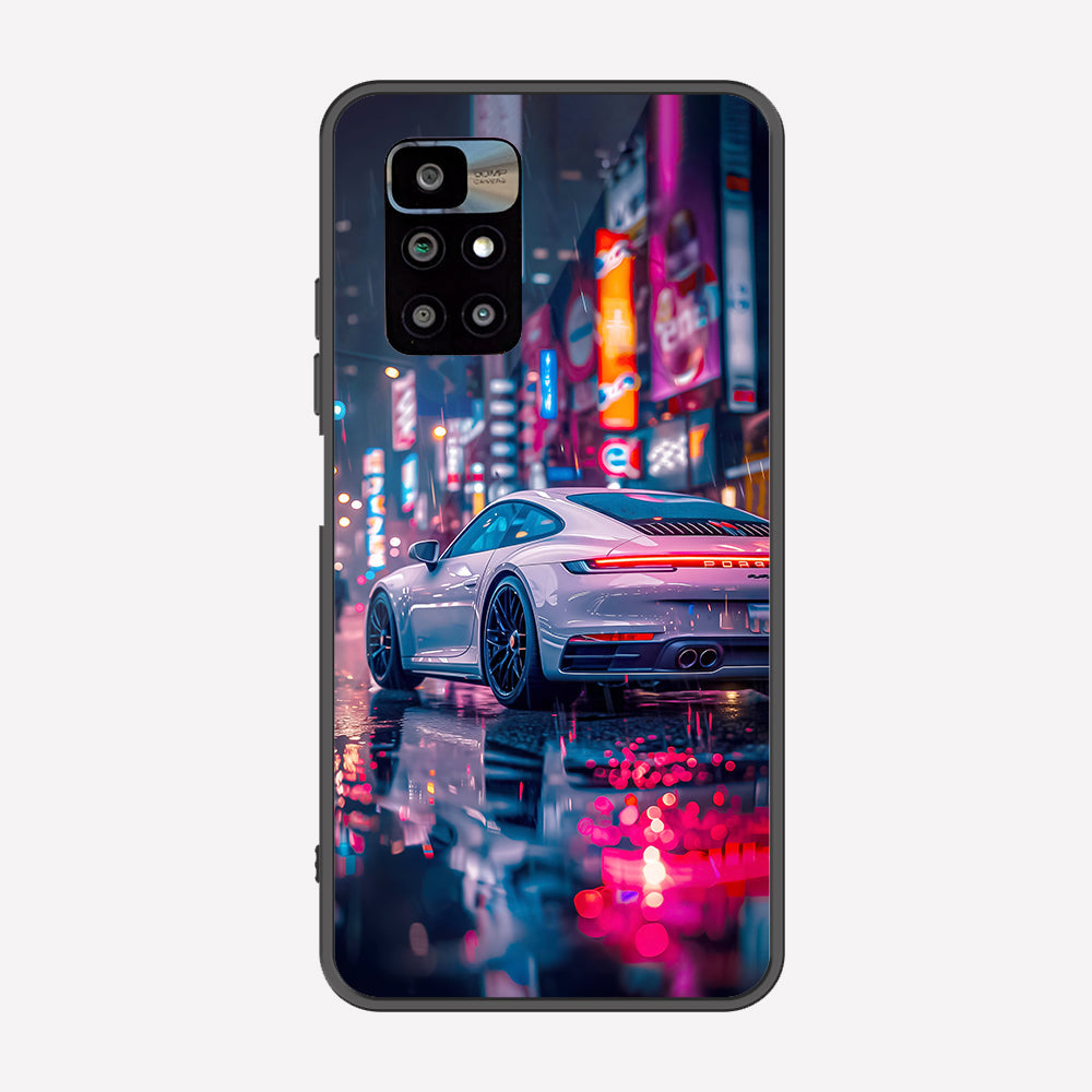 Xiaomi Redmi 10 Prime Cover - Car Series - Premium Printed Metal soft Bumper shock Proof Case