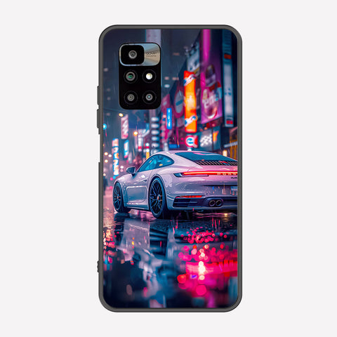 Xiaomi Redmi 10 Cover - Car Series - Premium Printed Metal soft Bumper shock Proof Case