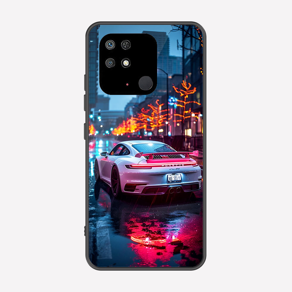 Xiaomi Redmi 10C Cover - Car Series - Premium Printed Metal soft Bumper shock Proof Case
