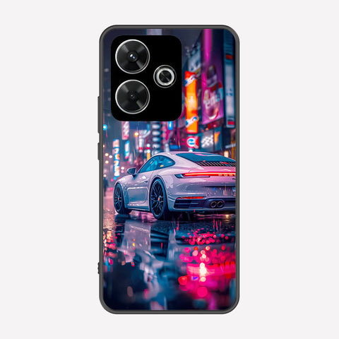 Xiaomi Redmi Note 13R Cover - Car Series - Premium Printed Metal soft Bumper shock Proof Case