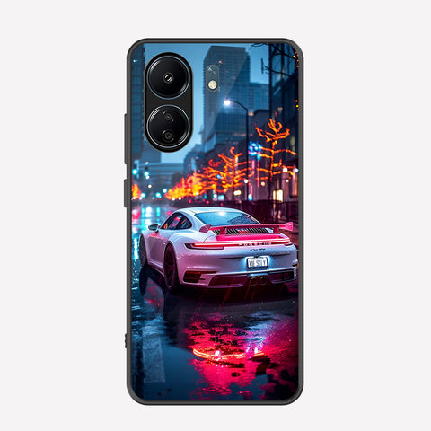 Xiaomi Redmi 13C Cover - Car Series - Premium Printed Metal soft Bumper shock Proof Case