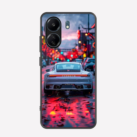 Xiaomi Redmi 13C Cover - Car Series - Premium Printed Metal soft Bumper shock Proof Case