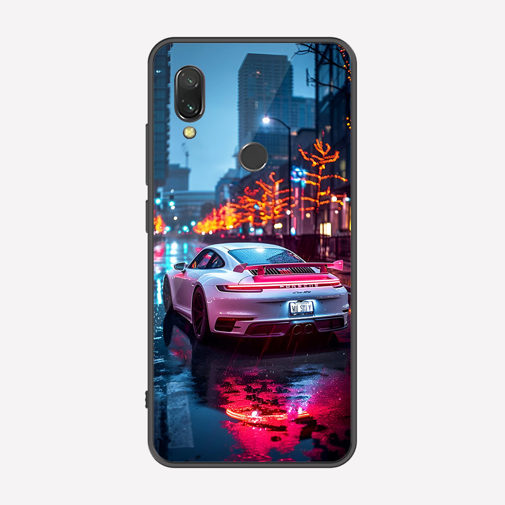 Xiaomi Redmi 7 Cover - Car Series - Premium Printed Metal soft Bumper shock Proof Case