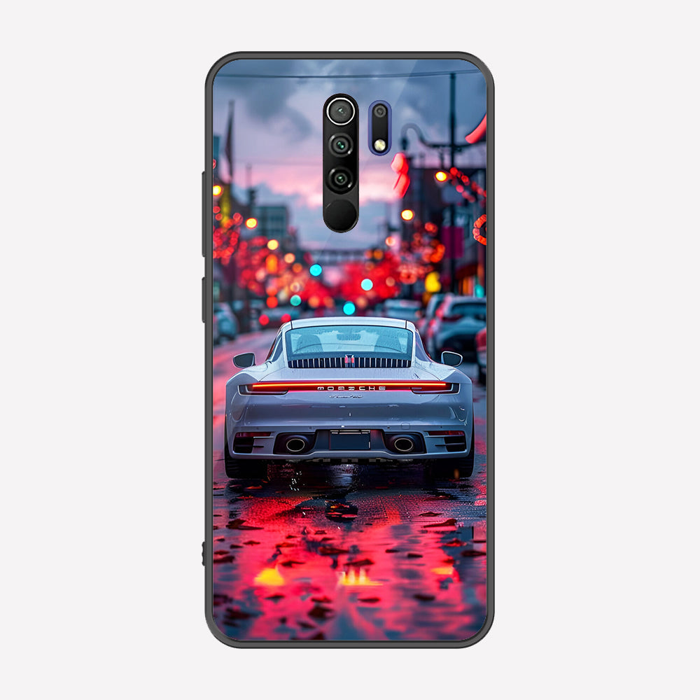 Xiaomi Redmi 9 Cover - Car Series - Premium Printed Metal soft Bumper shock Proof Case