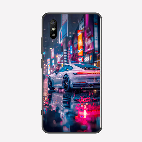 Xiaomi Redmi 9A Cover - Car Series - Premium Printed Metal soft Bumper shock Proof Case