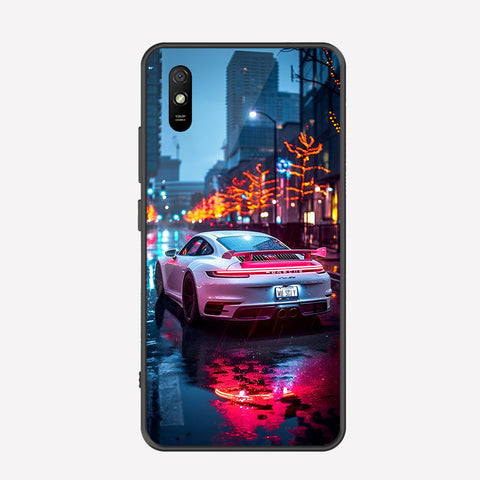 Xiaomi Redmi 9A Cover - Car Series - Premium Printed Metal soft Bumper shock Proof Case