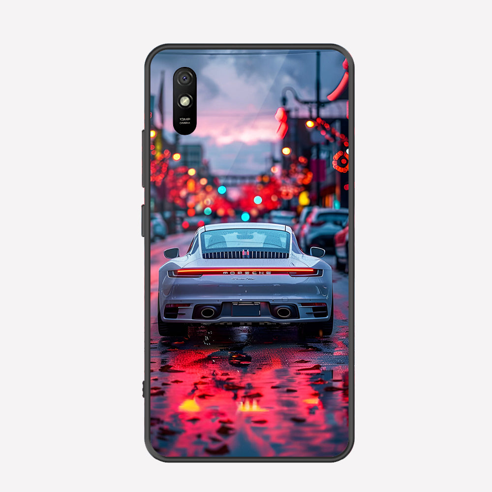 Xiaomi Redmi 9A Cover - Car Series - Premium Printed Metal soft Bumper shock Proof Case
