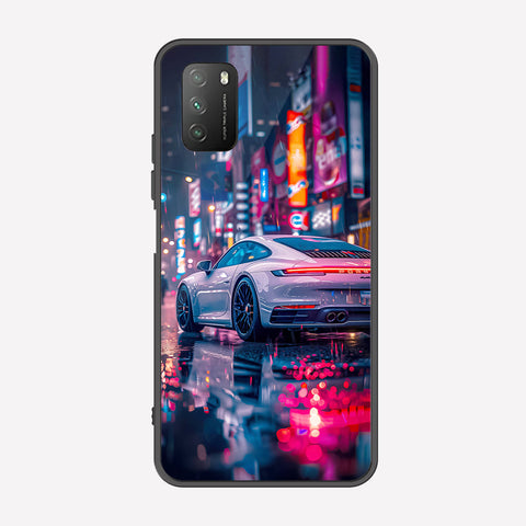 Xiaomi Redmi 9T Cover - Car Series - Premium Printed Metal soft Bumper shock Proof Case