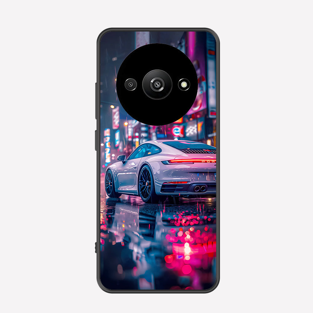 Xiaomi Redmi A3 Cover - Car Series - Premium Printed Metal soft Bumper shock Proof Case