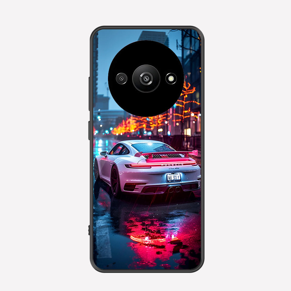 Xiaomi Redmi A3 Cover - Car Series - Premium Printed Metal soft Bumper shock Proof Case