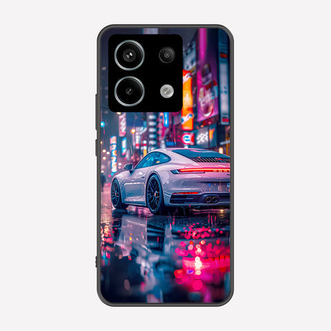 Xiaomi Redmi Note 13 Cover - Car Series - Premium Printed Metal soft Bumper shock Proof Case