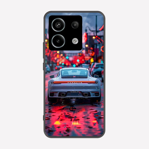 Xiaomi Redmi Note 13 Cover - Car Series - Premium Printed Metal soft Bumper shock Proof Case