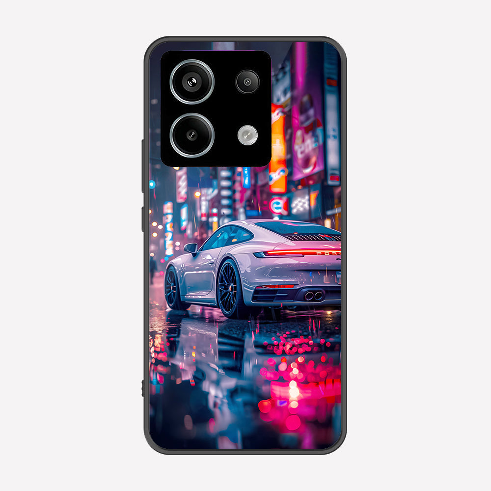 Xiaomi Poco M6 Pro 4G Cover - Car Series - Premium Printed Metal soft Bumper shock Proof Case