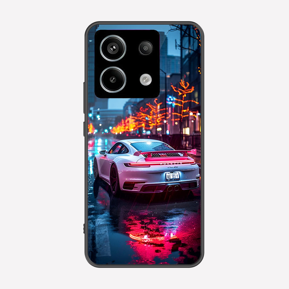 Xiaomi Poco M6 Pro 4G Cover - Car Series - Premium Printed Metal soft Bumper shock Proof Case