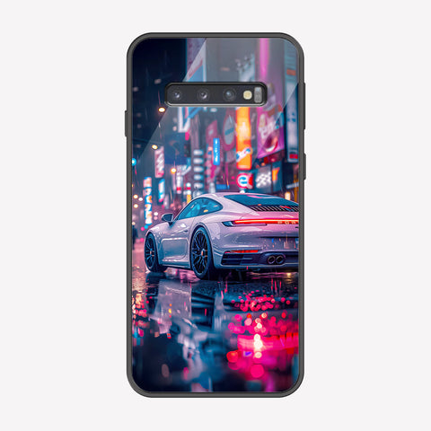 Samsung Galaxy S10 5G Cover - Car Series - Premium Printed Metal soft Bumper shock Proof Case