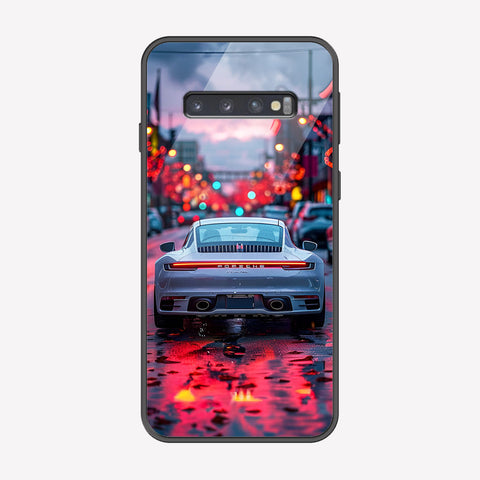 Samsung Galaxy S10 5G Cover - Car Series - Premium Printed Metal soft Bumper shock Proof Case