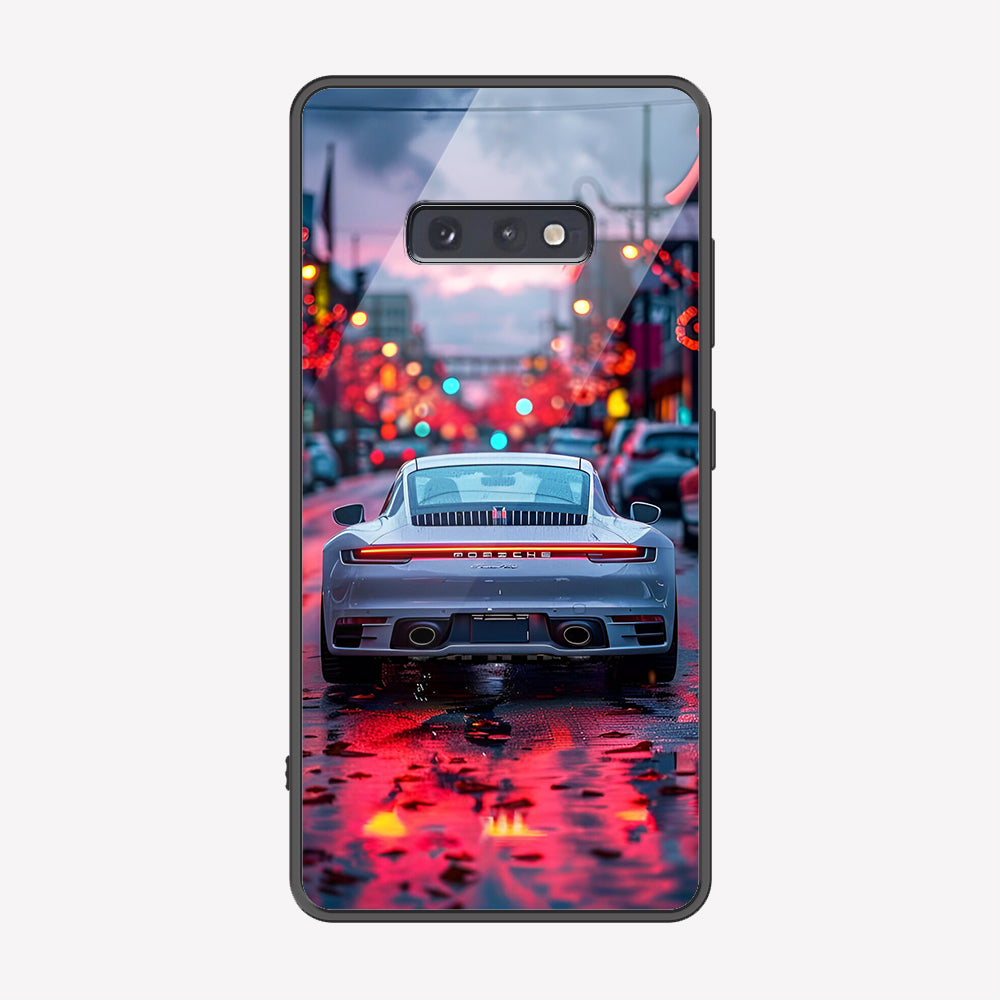 Samsung Galaxy S10e Cover - Car Series - Premium Printed Metal soft Bumper shock Proof Case