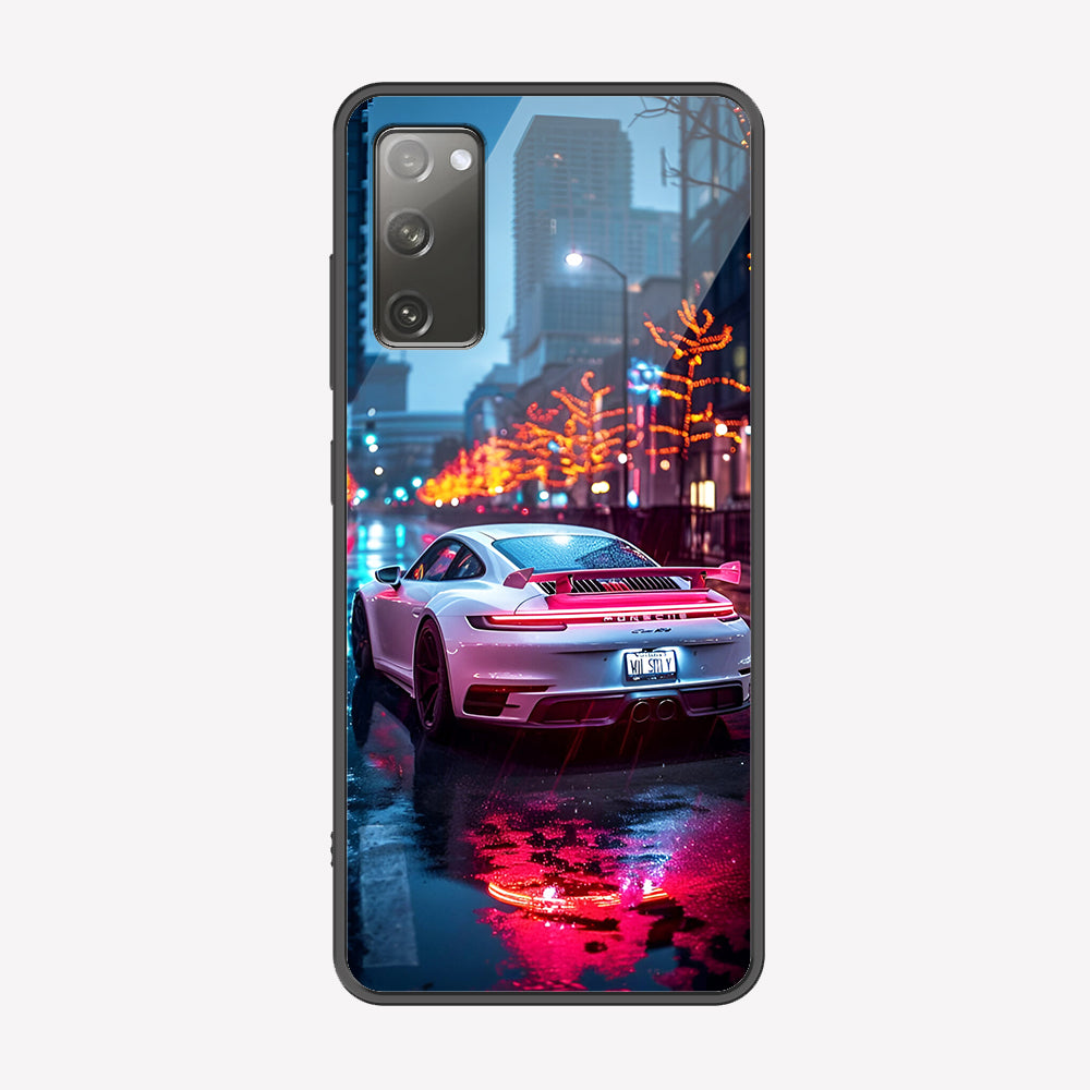 Samsung Galaxy S20 FE Cover - Car Series - Premium Printed Metal soft Bumper shock Proof Case