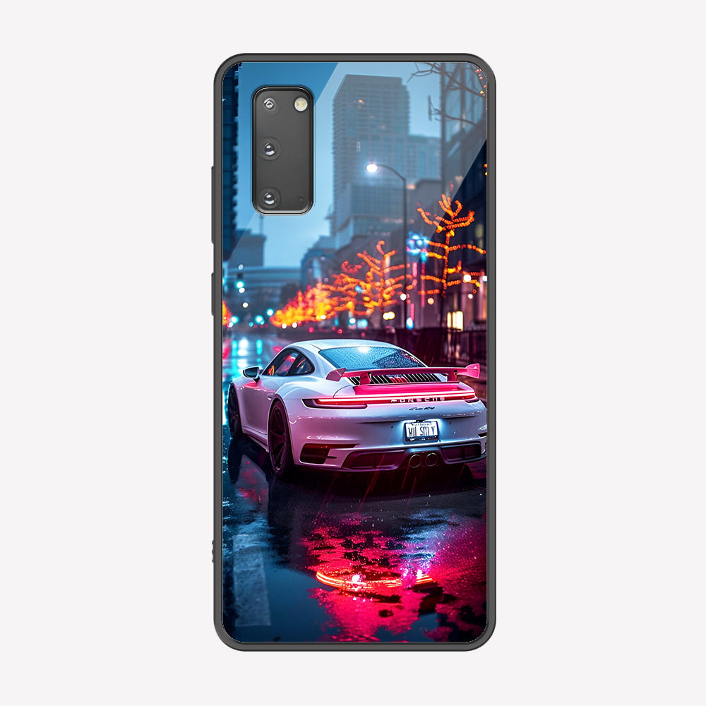 Samsung Galaxy S20 Plus Cover - Car Series - Premium Printed Metal soft Bumper shock Proof Case
