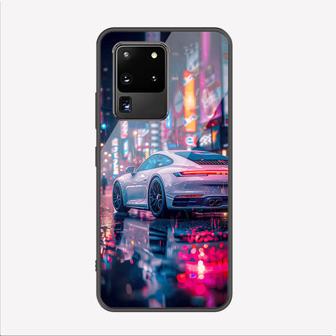 Samsung Galaxy S20 Ultra Cover - Car Series - Premium Printed Metal soft Bumper shock Proof Case