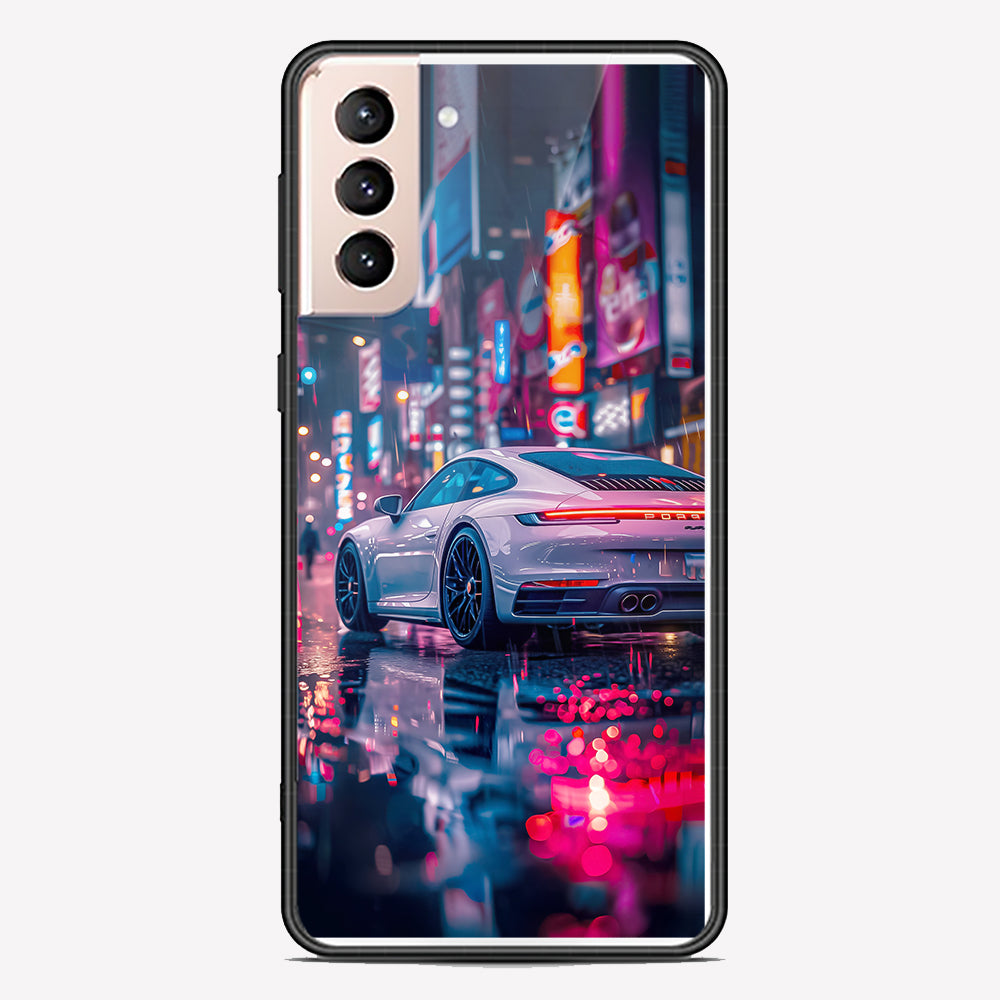 Samsung Galaxy S22 5G Cover - Car Series - Premium Printed Metal soft Bumper shock Proof Case