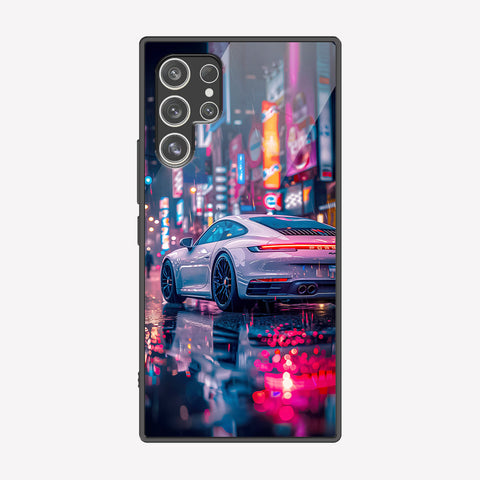 Samsung Galaxy S22 Ultra 5G Cover - Car Series - Premium Printed Metal soft Bumper shock Proof Case