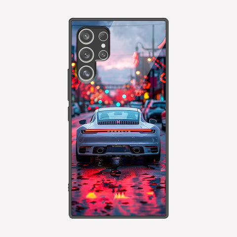 Samsung Galaxy S22 Ultra 5G Cover - Car Series - Premium Printed Metal soft Bumper shock Proof Case