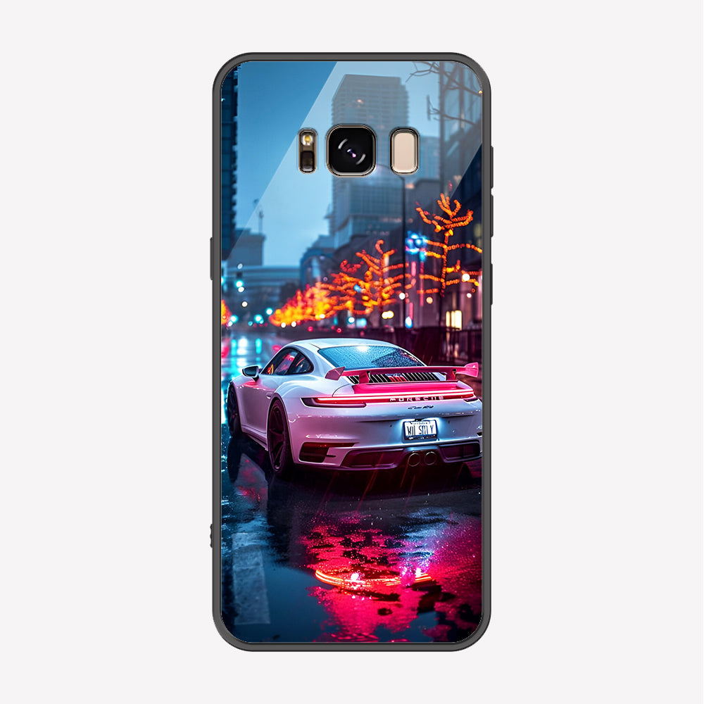 Samsung Galaxy S8 Cover - Car Series - Premium Printed Metal soft Bumper shock Proof Case